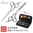 【安全カット!】ハサミ ヘアカット 散髪用ハサミ 散髪 セルフカット はさみ すきバサミ すきばさみ 家庭用 スキバサミ 美容師 9点セット 理容 髪切りハサミ...