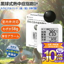【夏のアウトドア活動に必須!】熱中症計 黒球式 熱中症指数計 屋外 携帯 工事現場 熱中症計 壁掛け 三脚 置き型 腕時計 黒球式熱中症指数計 JIS 適合品 湿度計 小型 時計 ウオッチ WBGT測定器 熱中症対策 長時闇 適格請求書発行可能 熱中症 警告 高精度 正確な計測 温度計