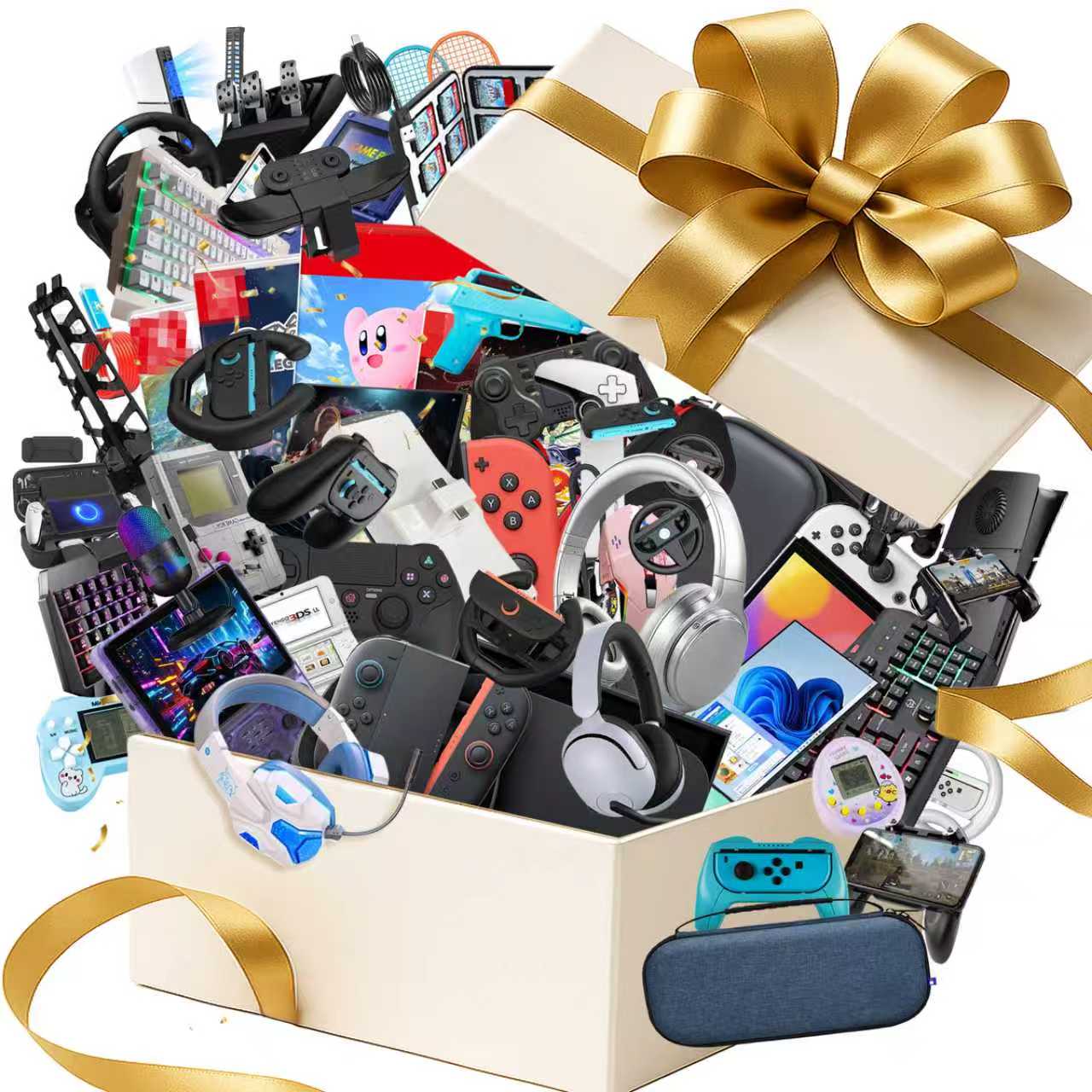 【2026年 豪華ゲーム応援!】福袋 ゲーム 2026 ボードゲーム ゲーム機 本体 子供 ゲーム机 ゲームパッド PC 無線 ゲームコントローラー ハッピーバ...