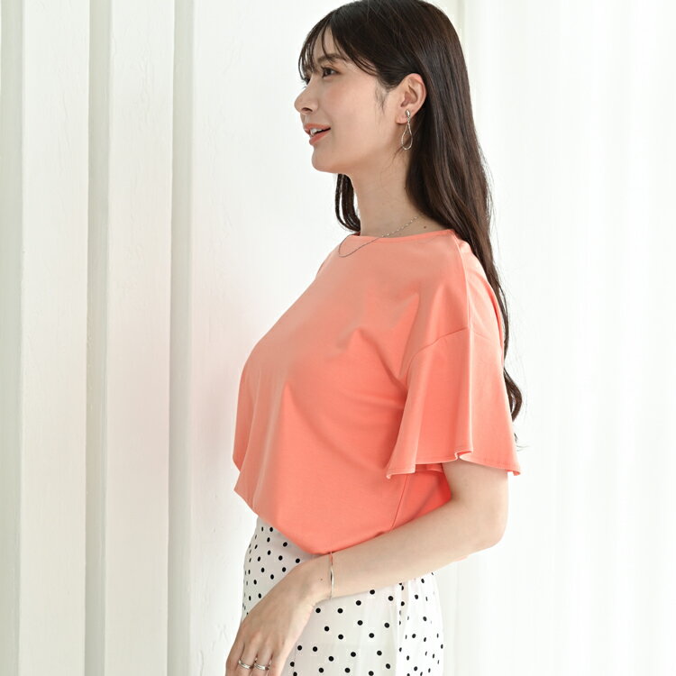 しわになりにくい 半袖 tシャツ カットソー トップス レディース 綿100% 接触冷感 ...