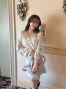 3ピースニットセットアップ LILY BROWN リリーブラウン トップス その他のトップス ピンク グレー ホワイト【送料無料】[Rakuten Fashio...