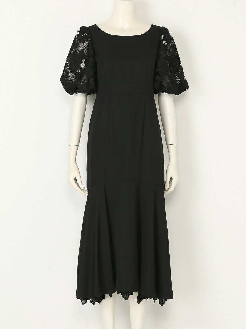 【SALE／45%OFF】レースコンビマーメイドドレス LILY BROWN リリーブラウン ワンピース・ドレス その他のワンピース・ドレス ブラック ベージュ ブルー【RBA_E】【送料無料】[Rakuten Fashion]のサムネイル