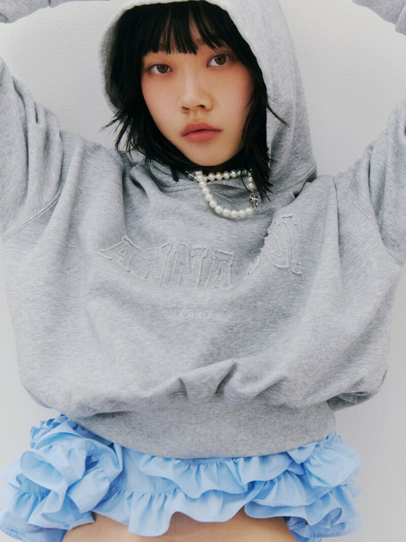 【LILY BROWN ×ANNA SUI】ロゴフーディー LILY BROWN リリーブラウン トップス スウェット・トレーナー ピンク ブラック グレー【先行予約】*【送料無料】[Rakuten Fashion]のサムネイル