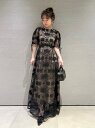 カットワークサテンドレスエンブロイダリードレス LILY BROWN リリーブラウン ワンピース・ドレス ドレス ブラウン ブラック ベージュ【送料無料】[Ra...