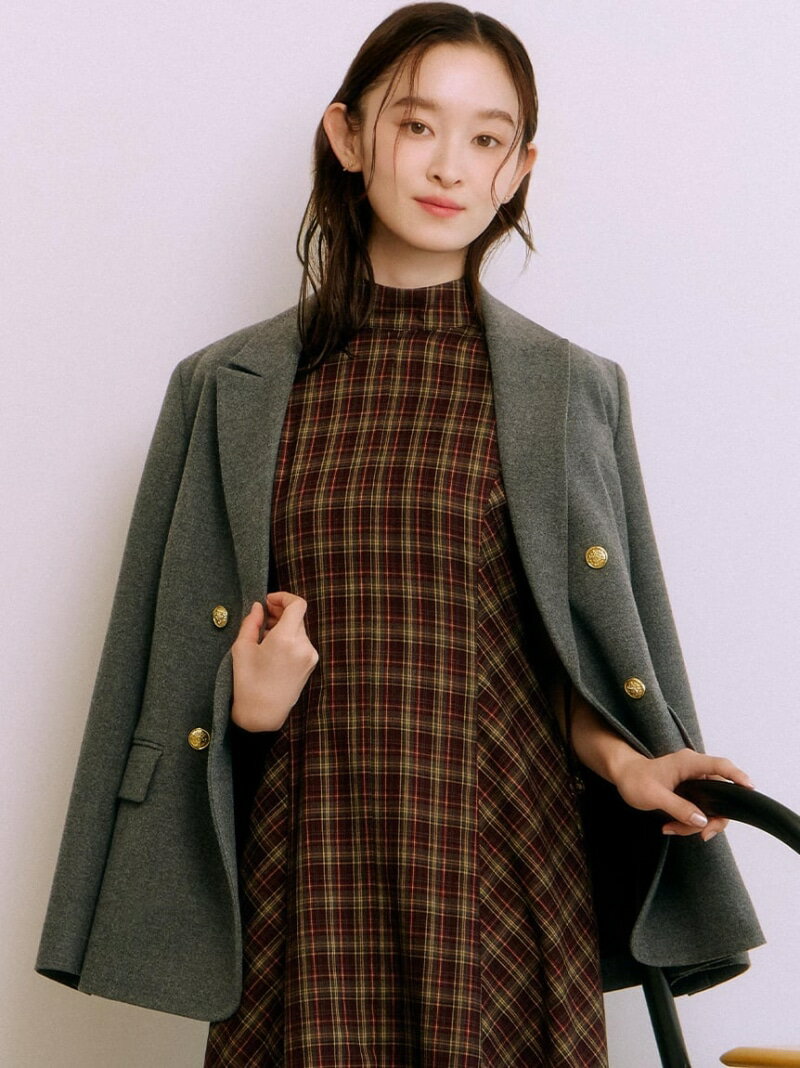 ダブルブレストウールジャケット LILY BROWN リリーブラウン ジャケット・アウター テーラードジャケット・ブレザー ネイビー グレー ブラウン【送料無料】[Rakuten Fashion]のサムネイル