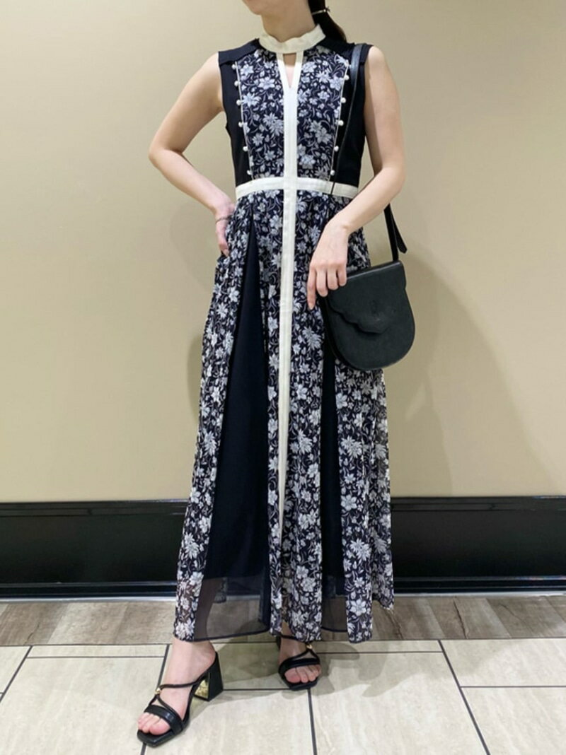 【SALE／50%OFF】オリエンタルスイッチングシフォンワンピース LILY BROWN リリーブラウン ワンピース・ドレス ワンピース ブラック イエロー ブラウン【RBA_E】【送料無料】[Rakuten Fashion]のサムネイル