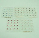 セール中&送料無料!プロが使う【貴宝石】東洋医学経絡耳つぼシール スワロフスキー3mm(珊瑚)16個入&アメジスト 4mm 20個のシールセット
