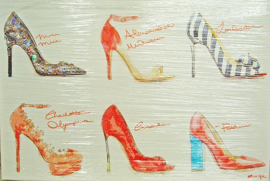 【送料無料】＜海外ドラマ「ゴシップガール」にも登場！人気のアート作品＞Oliver Gal (オリバーガル)/Spring 2014 Heels/サイズ：60.9cm×40.6cm