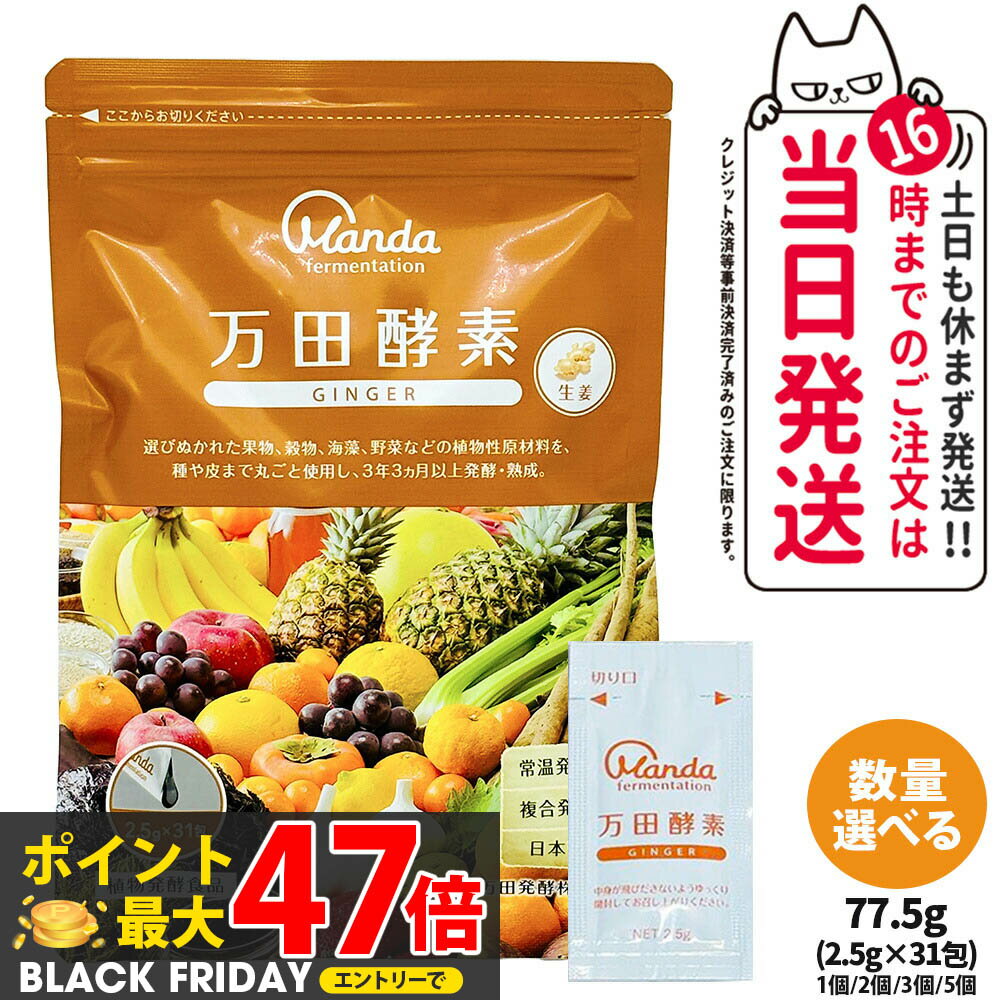 【国内正規品】万田酵素 ペーストタイプ ジンジャー GINGER 分包 2.5g×31包 77.5g 自然発酵食品 植物発..