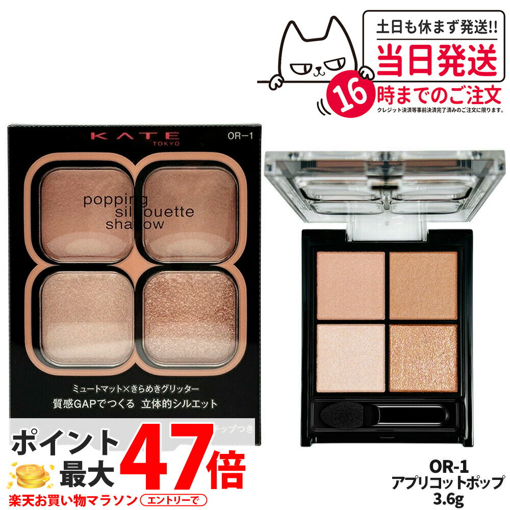 【国内正規品】KATE ケイト ポッピングシルエットシャドウ OR-1 アプリコットポップ 3.6g マット 立体的 アイシャドウ パウダー アイシャドウ カネボウ 送料無料