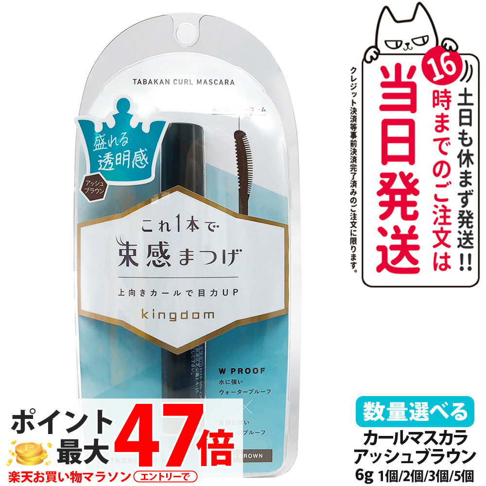 【選べる 国内正規品】キングダム 束感カールマスカラ アッシュブラウン 6g 束感まつげ ウォータープルーフ スマッジプルーフ 保湿 補修 美容液 マスカラ Kingdom 黒龍堂 送料無料
