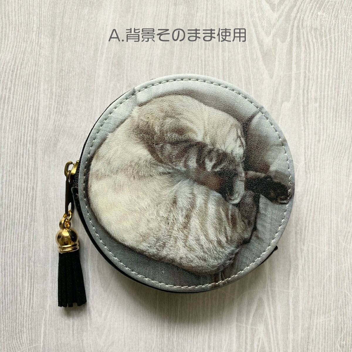 世界に一つ うちの子の写真 財布 コインケース 丸型 ラウンド パース オーダーメイド ペットの写真 犬 猫 オリジナル 新入荷