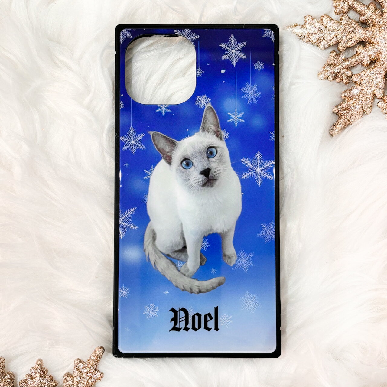 Rakuten - 【オーダーメイド】猫グッズ 犬グッズ ペットグッズ うちの子グッズ スマホケース スマホカバー スマートフォンケース スマートフォンカバー ハードケース iPhone Android ペットの写真 うちの子の写真　xperia Huawei Aquos Galaxyallows Oppo LG Android 雪の結晶
