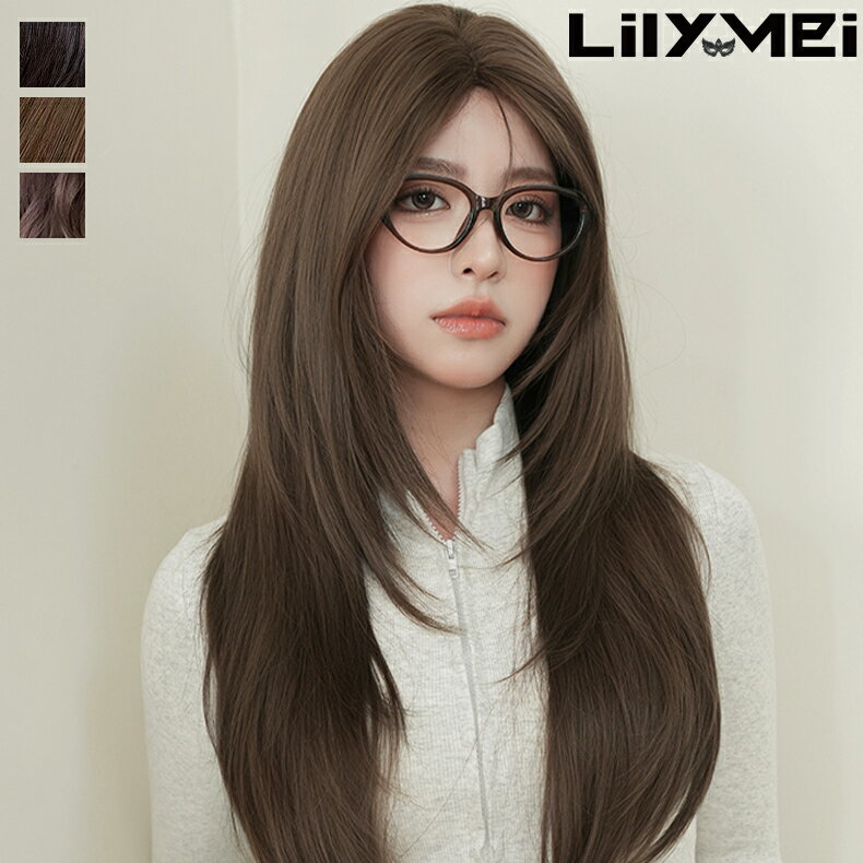 韓国風ストレートロング 前髪なし �