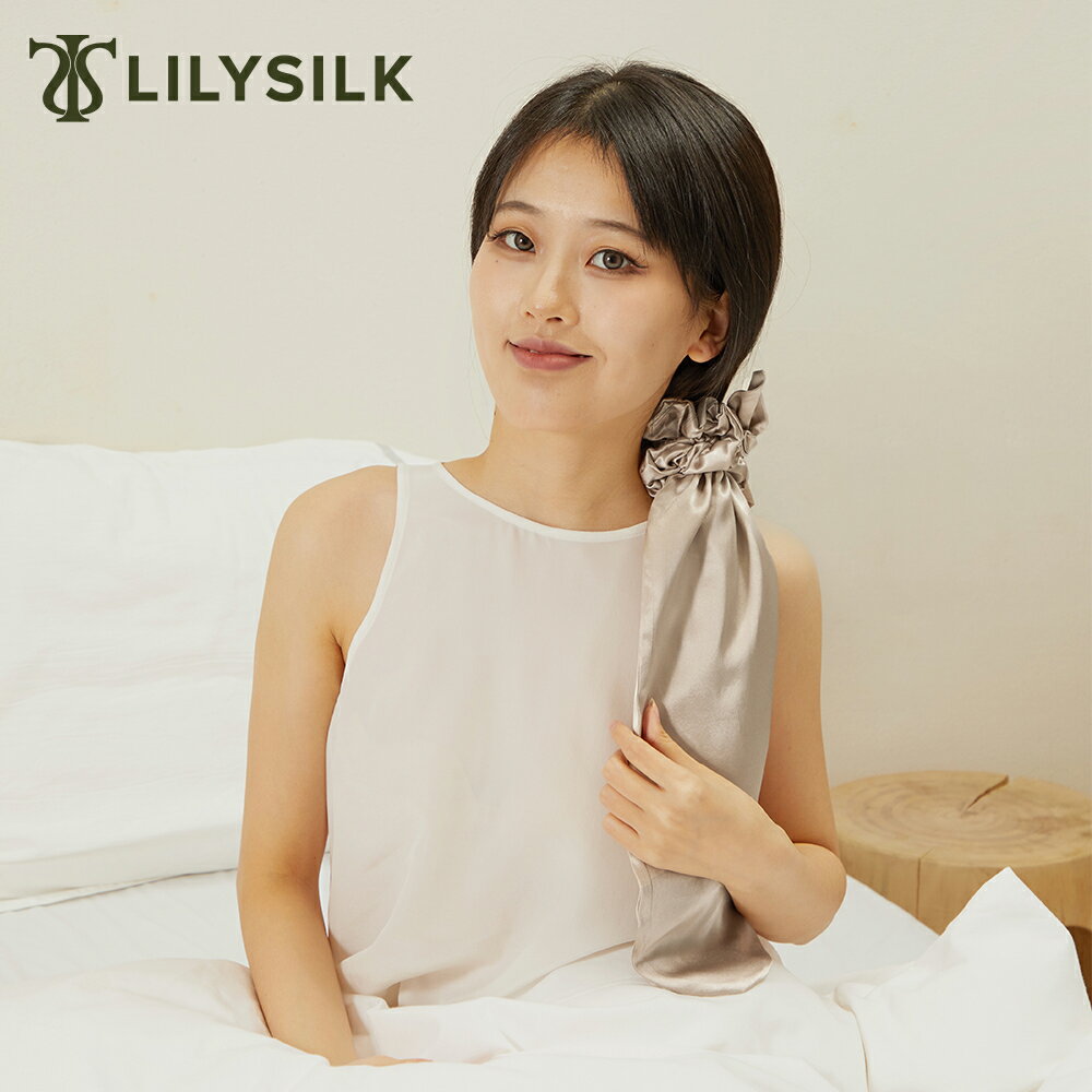 【クーポンで10 OFF】LILYSILリリーシルク) ナイトキャップ 毛先 シルク シュシュ ロングヘア 6a かわいい ロング レディース 22匁 パサつき予防 抜け毛防止 くせ毛対策 美髪 安眠 寝癖 ヘアケア プレゼント ギフト