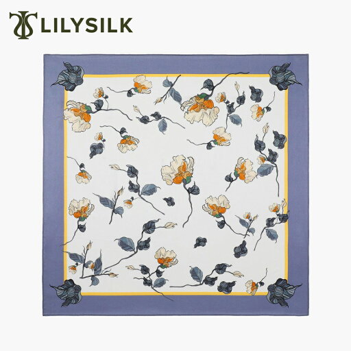 LILYSILK シルク スカーフ シルク100% 正方形 花柄 ブランド おしゃれ きれいめ スクエア バッグ 66×66cm 通勤 万能 洗練 プリント ギフト プレゼント LILYSILK シルク スカーフ シルク100% 正方形 花柄 ブランド おしゃれ きれいめ スクエア バッグ 66×66cm 通勤 万能 洗練 プリント ギフト プレゼント
