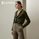 LILYSILK(リリーシルク) シルク ブラウス レディース 長袖 夏 秋 オフィス フォーマル おしゃれ カジュアル 立体タック 上質 誕生日 プレゼント ...