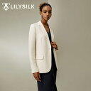 LILYSILK(リリーシルク) スーツ レディース 夏 ビジネス 大きいサイズ おしゃれ かっこいい シルク 白 黒 ブレザー 痩せ見え 通勤 OL 厚手のシ...