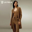 LILYSILK ロング カーディガン レディース 秋冬 羽織り カシミア100% 大きいサイズ 長袖 おしゃれ カジュアル きれいめ 柔らかく 着心地良い 上...