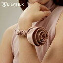 LILYSILK シルク シュシュ ヘアゴム かわいい ブランド ロゼット 髪に優しい ヘアアクセサリー おしゃれ きれいめ 髪飾り ギフト プレゼント