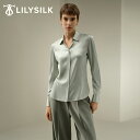 LILYSILK シルク シャツ レディース 長袖 ブラウス オフィス 春 夏 おしゃれ フォーマル 仕事 カジュアル エレガント スリムフィット 伸縮性のある...