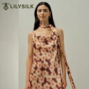 LILYSILK(リリーシルク) シルク スカーフ ベルト バッグ リボン 長方形 レディース シルク100% リバティ生地 水仙プリント 花柄 長い 髪 首飾り 母の日 ギフト プレゼント