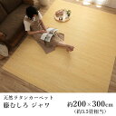 籐 籐むしろ ラグ ラグマット カーペット おしゃれ ジャワ 約200×300cm(約3.5畳相当) ひんやり 涼しい シンプル 春 夏 アジアン 新生活 敬老の日