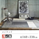 カーペット ラグ ラグマット おしゃれ ≪コンラッド 約160×230cm≫ 絨毯 じゅうたん Prevellプレーベル 防炎 床暖房対…