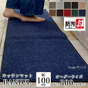 マット キッチンマット 廊下敷き オーダーサイズ【10cm単位/幅100cm×長さ260〜300cmまで】 BANJUL バンジュール 消臭 防汚 はっ水 静電...