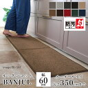 マット キッチンマット 廊下敷き オーダーサイズ【10cm単位/幅60cm×長さ310〜350cmまで】 BANJUL バンジュール 消臭 防汚 はっ水 静電気...