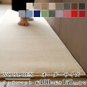 マット キッチンマット 廊下敷き オーダーサイズ【10cm単位/幅100cm×長さ110〜150cmまで】 WOOL REX ウールレックス 消臭 防虫 防ダニ...