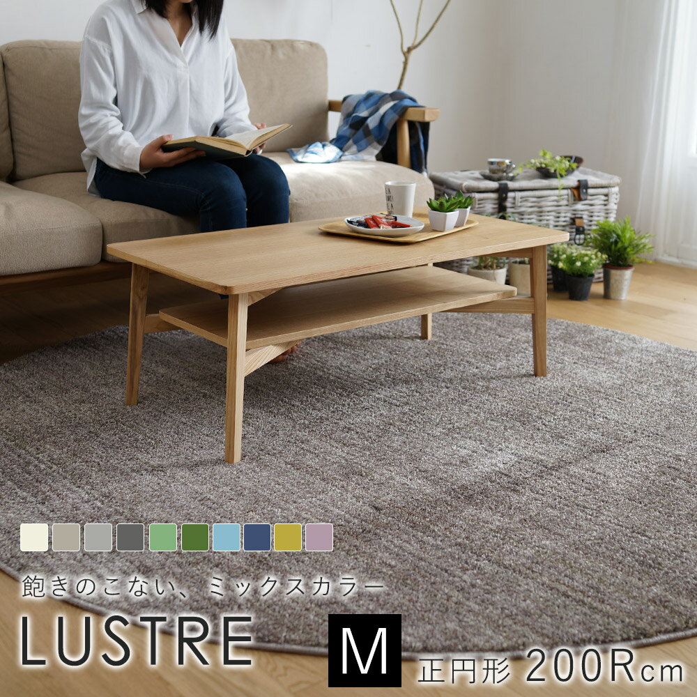 【最大500円OFFクーポン★～20日23:59迄】スミノエ LUSTRE リュストル ラグ 約200×200cm(円形)ラグマット ラグ マット カーペット 絨毯 防音 遮音 滑り止め 防炎 防ダニ 遊び毛防止 国産 日本製 床暖房対応 ホットカーペット対応 新生活 父の日