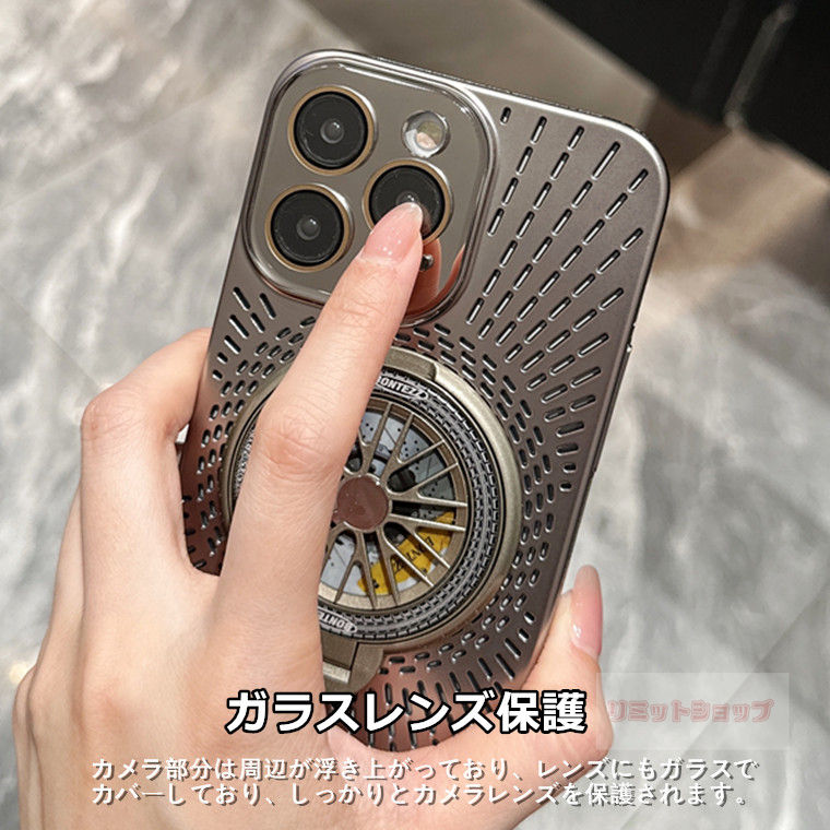 iPhone 17 ケース リングホルダー iPhone 17 Pro ケース ガラスレンズ保護付き iPhone 17 Air 背面 iPhone 17 Pro Max ハンドスピナー iPhone16 15 14 13 Pro Max 背面カバー 高品質 iphone17 pro max ケース 放熱通気 アイフォン17 ワイヤレス充電 iphone series 耐衝撃
