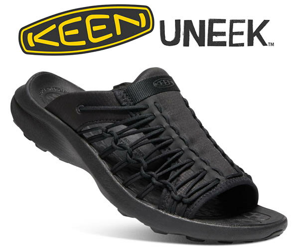 KEEN UNEEK SNK SLIDE BLACK/BLACK 1024894 キーン サンダル ユニーク スライド メンズ サンダル オープントゥ ブラック