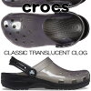 crocs CLASSIC TRANSLUCENT CLOG BLACK 206908-001 クロックス クラシック トラン...