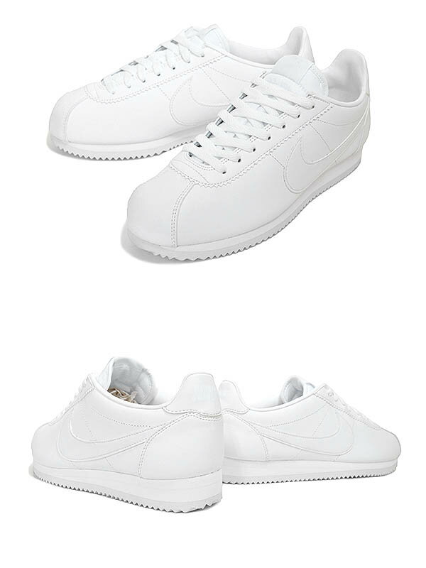 NIKE WMNS CLASSIC CORTEZ LEATHER white/white 807471-102 ナイキ ウィメンズ コルテッツ レザー レディース スニーカー ホワイト