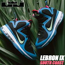 NIKE LEBRON IX SOUTH COAST black/lime glow-du...