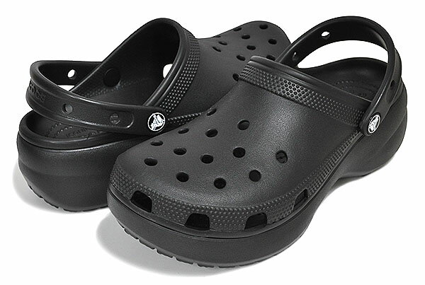 crocs CLASSIC PLATFORM CLOG W BLACK 206750-001 クロックス クラシック プラットフォーム クロッグ ウィメンズ ブラック レディース 厚底 2