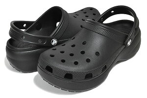 crocs CLASSIC PLATFORM CLOG W BLACK 206750-001 クロックス クラシック プラットフォーム クロッグ ウィメンズ ブラック レディース 厚底