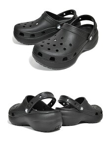 crocs CLASSIC PLATFORM CLOG W BLACK 206750-001 クロックス クラシック プラットフォーム クロッグ ウィメンズ ブラック レディース 厚底