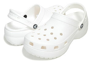 crocs CLASSIC PLATFORM CLOG W WHITE 206750-100 クロックス クラシック プラットフォーム クロッグ ウィメンズ ホワイト レディース 厚底