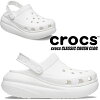 crocs CLASSIC CRUSH CLOG WHITE/BLANC 207521-100 クロックス クラシック クラッ...