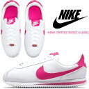 NIKE CORTEZ BASIC SL(GS) white/pink prime 904764-109 iCL Rebc x[VbN K[Y Xj[J[ fB[X zCg sN