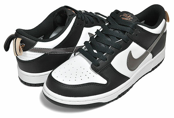 NIKE DUNK LOW SE (GS) off noir/mtlc pewter dh9764-001 ナイキ ダンク ロー SE ガールズ レディース スニーカー ブラック ホワイト メタリック ピューター