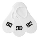 DC SHOES SPP DC LINER 3PK WHITE dso224239-wbb0 ディーシーシューズ ライナーソックス 3パック ホワイト 靴下 3...