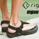 rig mguu BLACK rg0007bl リグ ムグー リカバリー サンダル フリップフロップ トング 鼻緒 ブラック rig FOOTWEAR