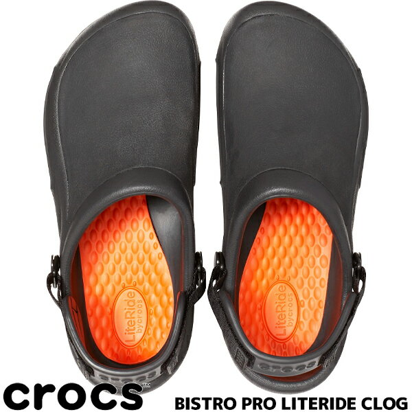 crocs BISTRO PRO LITERIDE CLOG BLACK 205669-001 クロックス ビストロ プロ ライトライド クロッグ ブラック コック ドクター ナース ワークシューズ サンダル ミュール クロッグ