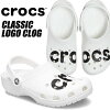 crocs CLASSIC LOGO CLOG WHITE/BLACK 206668-103 クロックス クラシック ロゴ ク...