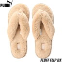 PUMA FLUFF FLIP BX PUTTY-PUMA WHITE 385349-07 プーマ フラッフ フラップ BX サンダル レディース トング サンダル フラップフリップ ベージュ ファーフリース 軽量 鼻緒