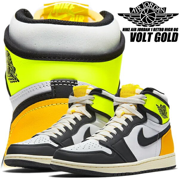 NIKE AIR JORDAN 1 RETRO HIGH OG white/black-volt 555088-118 ʥ 硼 1 ȥ ϥ  ۥ磻 ֥å ܥ  AJI Volt Gold ǥ󥹥ȥ饯